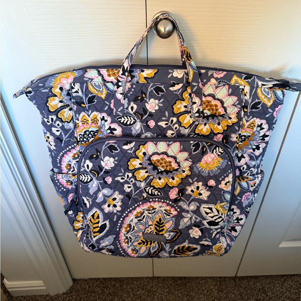 Floral Quilted Tote Bag - Multicolor